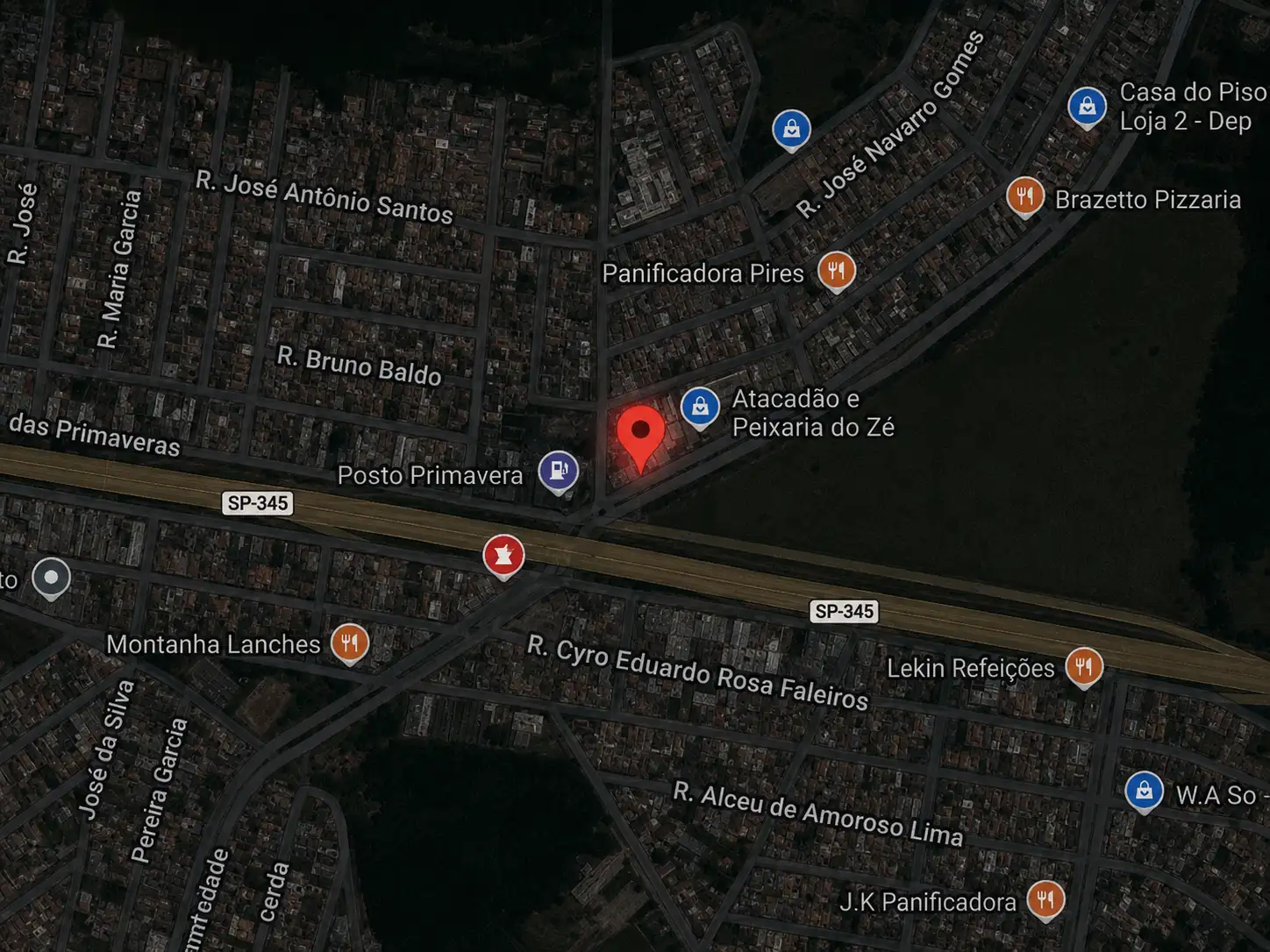 Localização do Sabor em Brasas em Franca